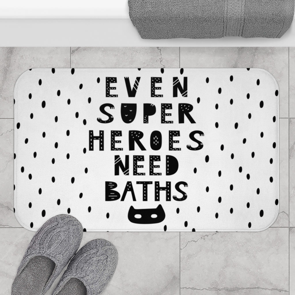 Even Super Heroes Need Baths, Bath Mat – littlepaperies