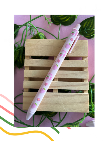 Strawberry Milk Box Print Pen