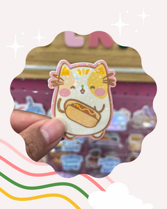 Kawaii Cat Hotdog Sticker