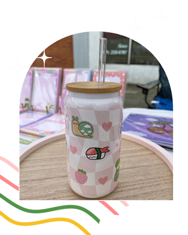 Kawaii Character Beer Can Glass