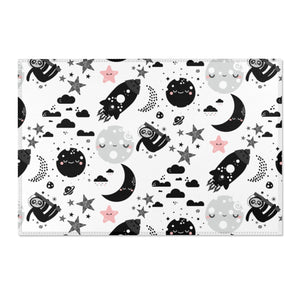 Monochrome Sloth Area Rugs, Area Rugs, Nursery Rugs, Kids' Area Rugs, Play Room Rug, Office Rug