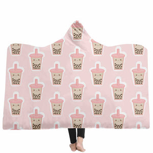 Bubble Tea Custom Hooded Blanket