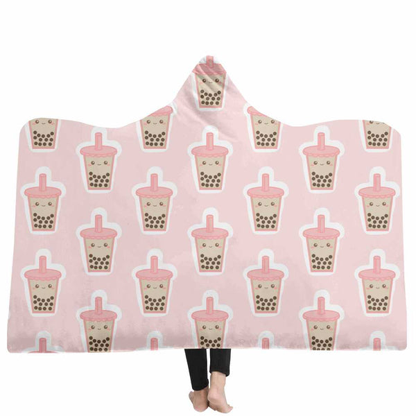 Bubble Tea Custom Hooded Blanket
