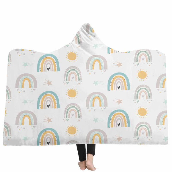 Rainbow Hooded Blanket