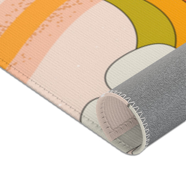 70s Rainbow Area Rugs, Rainbow Rug, Rainbow Print Area Rug, Nursery Rug, Kid's Rug, Scandi Rainbow Rug, Retro Rainbow Print Rug