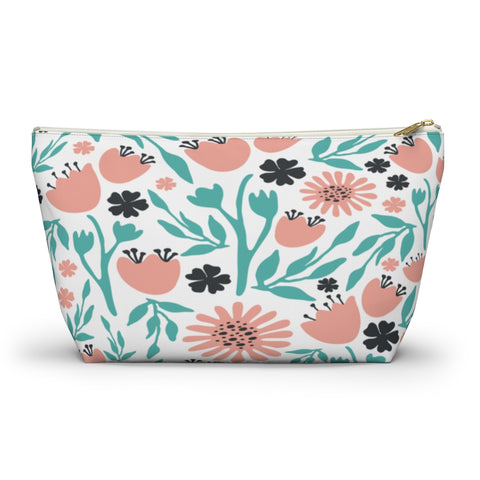 Floral Accessory Pouch w T-bottom