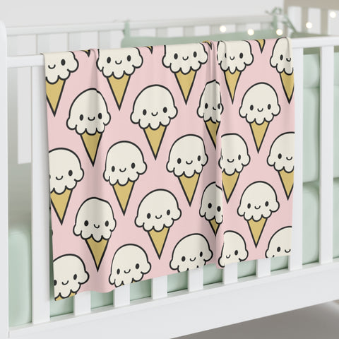 Ice Cream Baby Swaddle Blanket, Kawaii Blanket