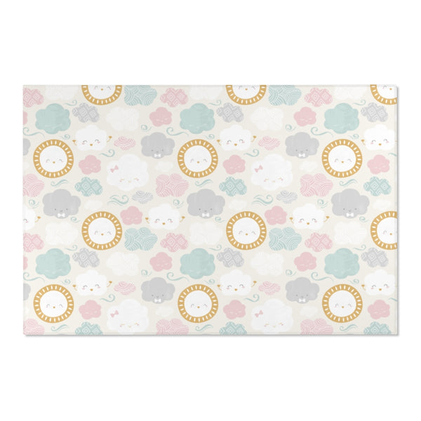 Cloud Area Rugs, Scandinavian Print Rug, Nursery Cloud Theme, Kids' Area Rug, Playroom Rug, Kids' Modern Decor, Children's Bedroom