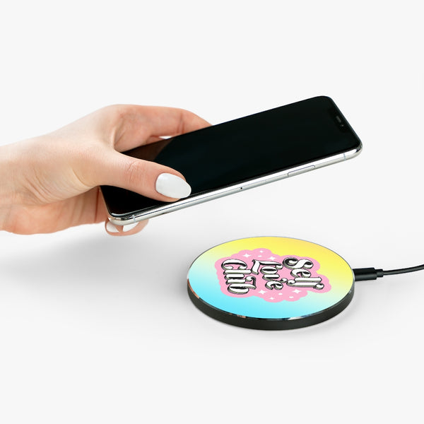 Self Love Club Wireless Charger, Wireless Charger, Phone Accessory, Tech Accessory, Wireless Charger, Work From Home, Qi Wireless Charger