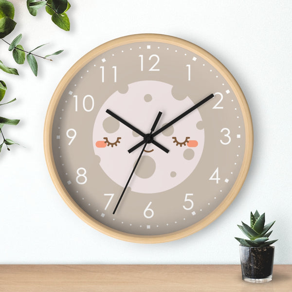 Moon Wall clock, Kid's Wall Clock, Nursery Wall Clock, Decorative Clock