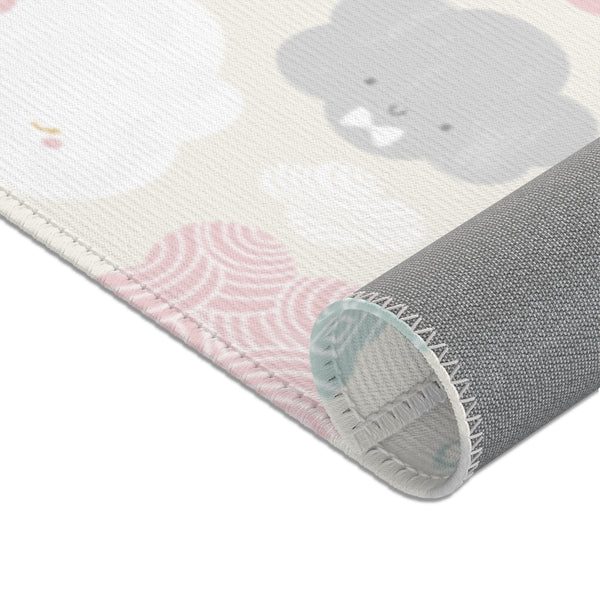 Cloud Area Rugs, Scandinavian Print Rug, Nursery Cloud Theme, Kids' Area Rug, Playroom Rug, Kids' Modern Decor, Children's Bedroom