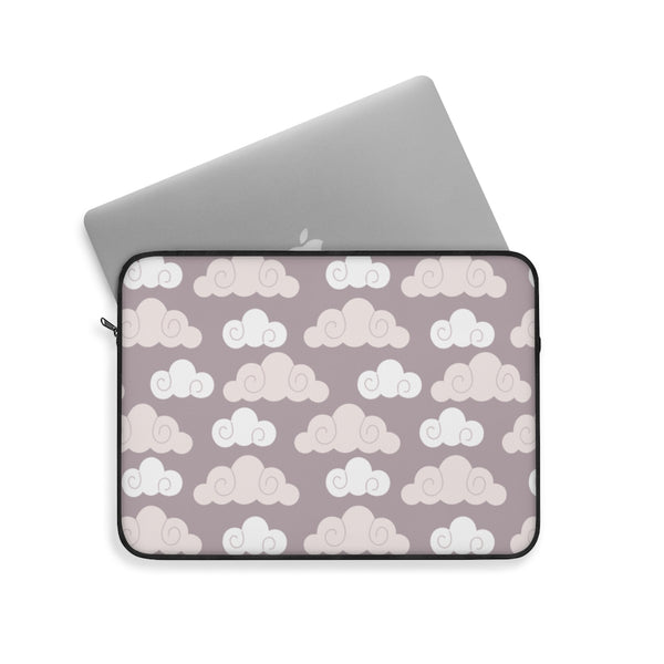 Cloud Print Laptop Sleeve, Laptop Sleeve, Laptop Cover, Office Supply, Desktop Accessories, Laptop Accessories, College Gift, Work From Home Gift, WFH