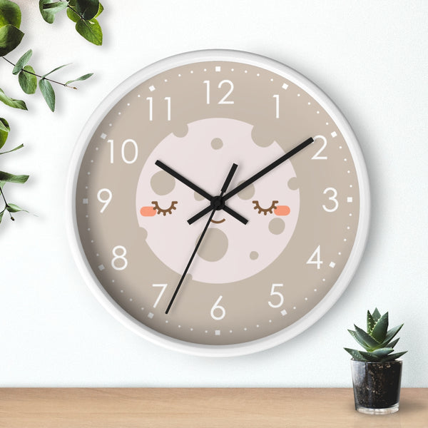 Moon Wall clock, Kid's Wall Clock, Nursery Wall Clock, Decorative Clock
