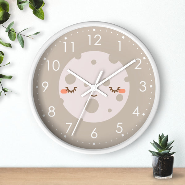 Moon Wall clock, Kid's Wall Clock, Nursery Wall Clock, Decorative Clock