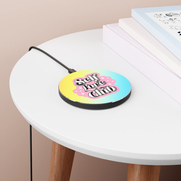 Self Love Club Wireless Charger, Wireless Charger, Phone Accessory, Tech Accessory, Wireless Charger, Work From Home, Qi Wireless Charger