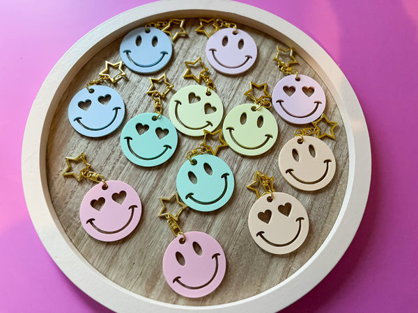 70's Happy Face Keychain