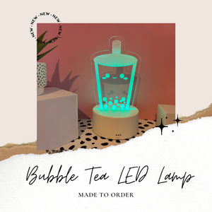 Bubble Tea LED Lamp, Boba Tea LED Lamp, Desk Lamp, Tablet Lamp, LED Lamp, Boba Lover, Bubble Tea Lover, Bubble Tea Gift, Handmade Gift