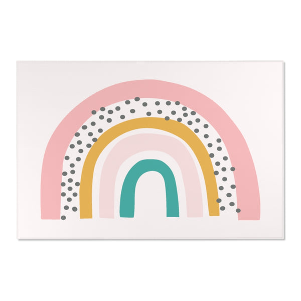 Scandinavian Rainbow Area Rugs, Rainbow Rug, Rainbow Print Area Rug, Nursery Rug, Kids' Rug, Scandi Rainbow Rug, Boho Rainbow Print Rug