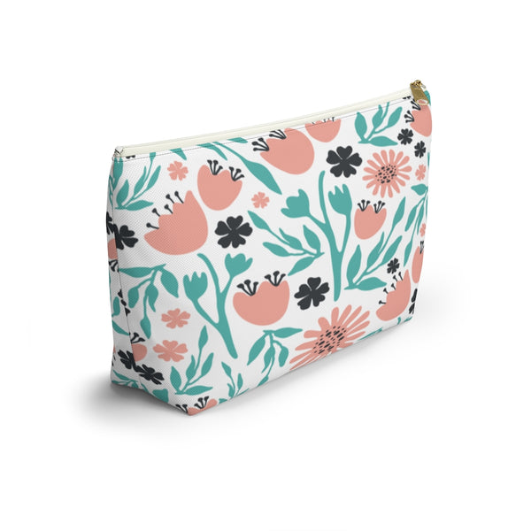 Floral Accessory Pouch w T-bottom