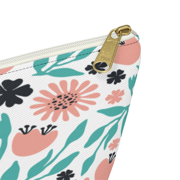 Floral Accessory Pouch w T-bottom