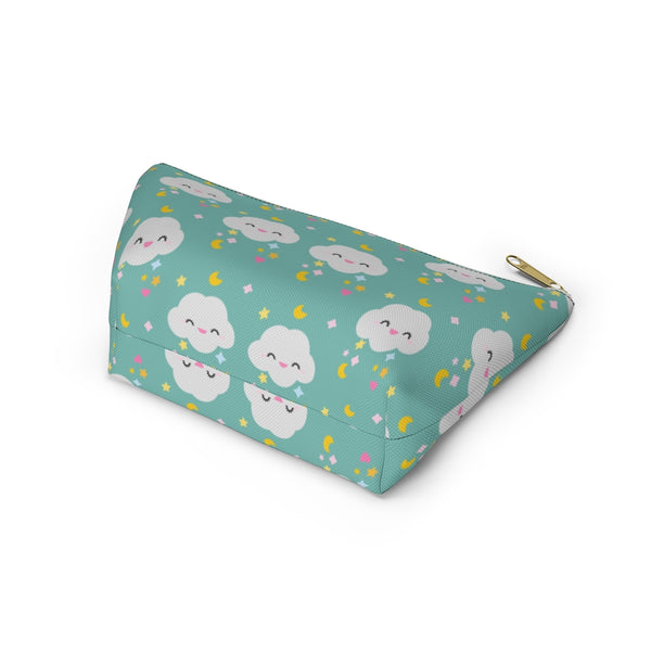 Cloud Print Accessory Pouch w T-bottom