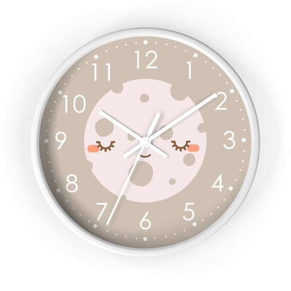 Moon Wall clock, Kid's Wall Clock, Nursery Wall Clock, Decorative Clock