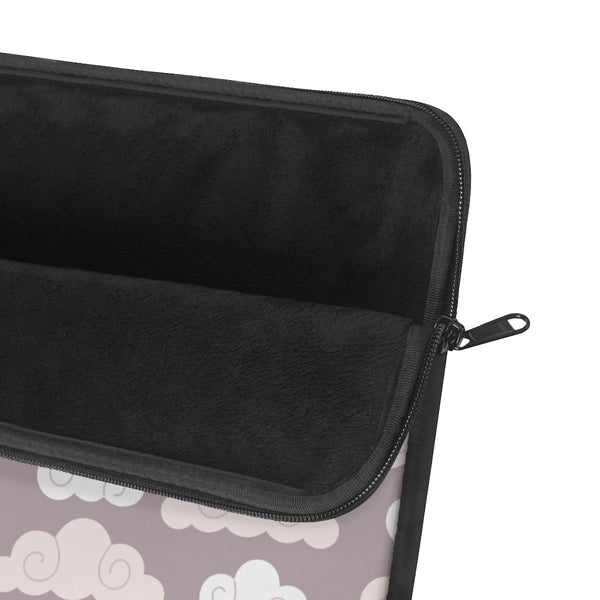 Cloud Print Laptop Sleeve, Laptop Sleeve, Laptop Cover, Office Supply, Desktop Accessories, Laptop Accessories, College Gift, Work From Home Gift, WFH