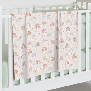 Rainbow Print Baby Swaddle Blanket