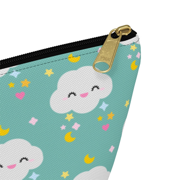 Cloud Print Accessory Pouch w T-bottom