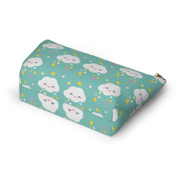 Cloud Print Accessory Pouch w T-bottom