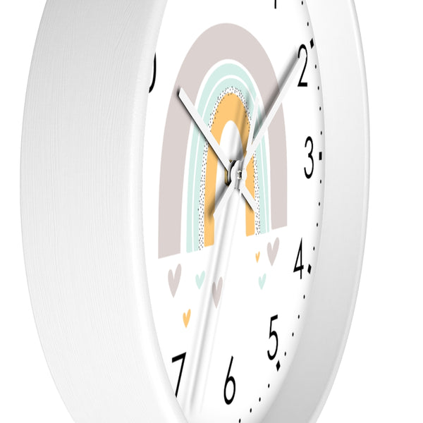 Rainbow Wall Clock, Kid's Wall Clock, Nursery Wall Clock, Decorative Kid's clock