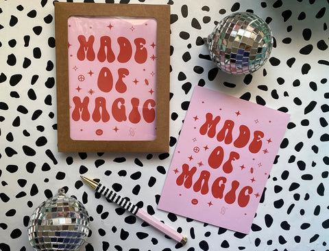 Made of Magic, Motivation, Greeting Cards, Positivity, Stationery, Galentines, Good Vibes, Uplifting Card, Encouragement