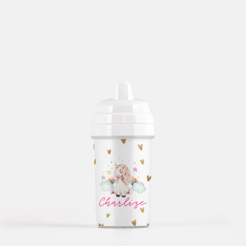 Unicorn Sippy Cup, Personalized Sippy Cups, Custom Sippy Cups, Baby Shower Gift, First Birthday Gift, Custom Sippy, Toddler Sippy Cup, Heart