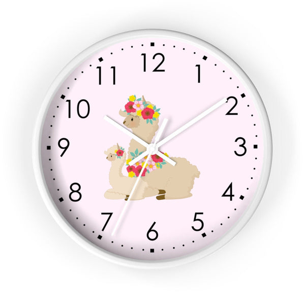Llama  Wall Clock, Kids Clock Wall, Modern Nursery wall Decor, Girl Wall Clock, Decorative Kids clock, Nursery Clock