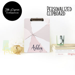 Personalized Teacher Clipboard, Personaliized Clipboard, Custom Marble Print Clipboard, Custom Back to School, Work From Home Gift, WFH