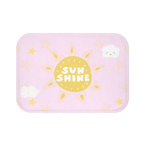 Sunshine Bath Mat, Cloud Print, Sunshine Bath Rug, Sunshine Print, Kid's Bathroom, Toddler Bathroom, House Warming Gift, Baby Shower