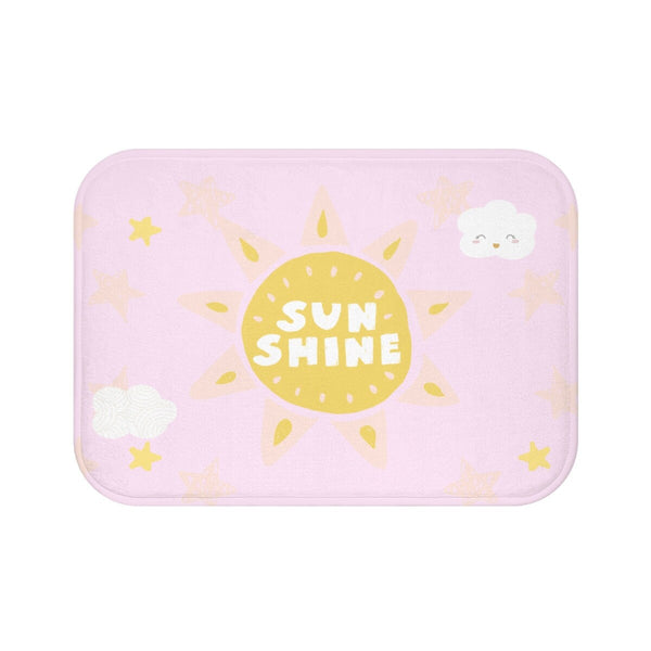 Sunshine Bath Mat, Cloud Print, Sunshine Bath Rug, Sunshine Print, Kid's Bathroom, Toddler Bathroom, House Warming Gift, Baby Shower