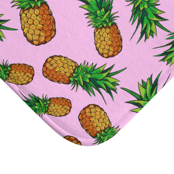 Pineapple Print Bath Mat, Tropical Theme, House Warming Gift, Moving Gift, Bathroom Decor, Tropical Print, Pineapple Print