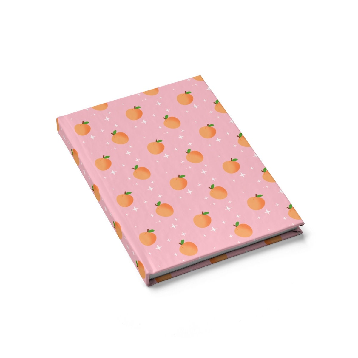 Peach Print Blank Notebook, Peach Notebook, Planner Accessories, Desk Accessories, Back To School, Birthday Gift, Blank Notebook
