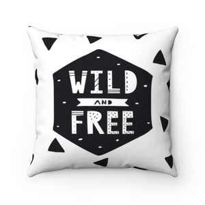 Wild and Free Pillowcase, Monochrome Pillowcase, Modern Kids Decor, Modern Toddler Decor, Scandinavian Print