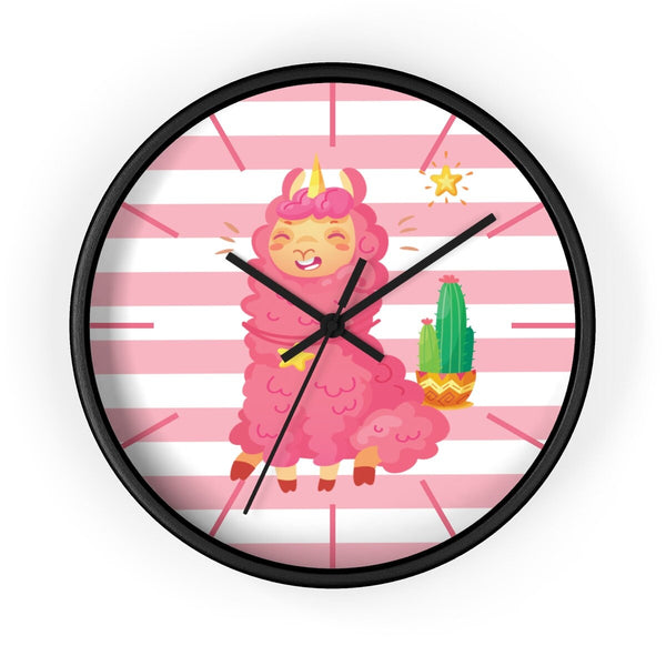 Alpaca Wall Clock, Kids Wall Clock, Modern Nursery Wall Decor, Girl Wall Clock, Decorative Kids clock, Nursery Clock, Kids Clock