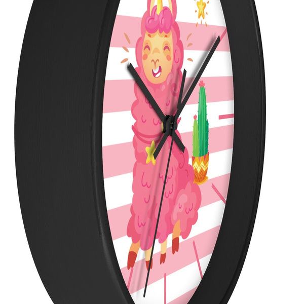 Alpaca Wall Clock, Kids Wall Clock, Modern Nursery Wall Decor, Girl Wall Clock, Decorative Kids clock, Nursery Clock, Kids Clock