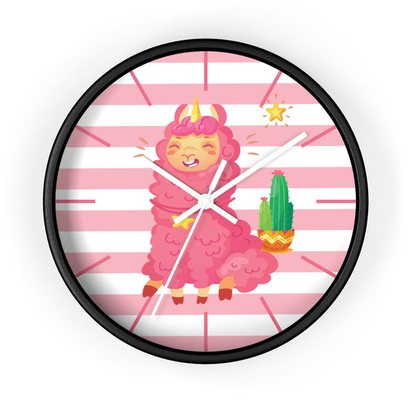 Alpaca Wall Clock, Kids Wall Clock, Modern Nursery Wall Decor, Girl Wall Clock, Decorative Kids clock, Nursery Clock, Kids Clock