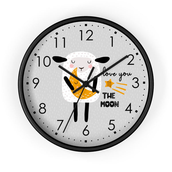 Sheep Wall Clock, Kids Wall Clock, Modern Nursery Wall Decor, Baby Wall Clock, Decorative Kids clock, Nursery Wall Clock, Nursery Clock