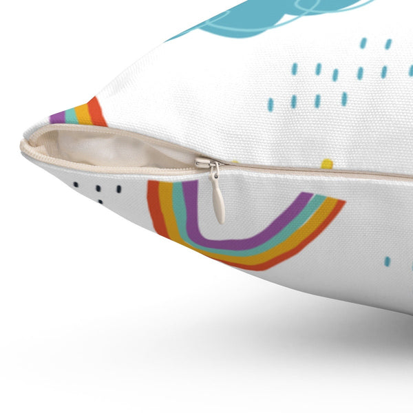 Sunshine Print Square Pillow Case, Rainbow Nursery, Cloud Nursery, Nursery Decor, Kids Decor, Pillow Cover, Pillow Case, Owl Pillow Case