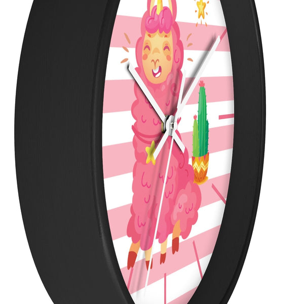 Alpaca Wall Clock, Kids Wall Clock, Modern Nursery Wall Decor, Girl Wall Clock, Decorative Kids clock, Nursery Clock, Kids Clock