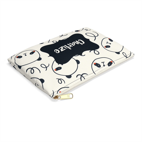 Panda Accessory Pouch, Personalized Pencil Pouch, Accessory Pouch, Panda Print, Custom Accessories, Custom Pouch, Back to School