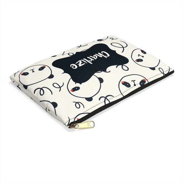 Panda Accessory Pouch, Personalized Pencil Pouch, Accessory Pouch, Panda Print, Custom Accessories, Custom Pouch, Back to School