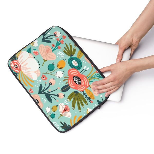 Floral Laptop Sleeve, Laptop Cover, Office Supply, Desktop Accessories, Laptop Accessories, Floral Accessories, Work From Home Gift, WFH