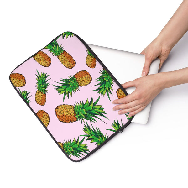 Pineapple Laptop Sleeve, Laptop Cover, Office Supply, Desktop Accessories, Laptop Accessories, Floral Accessories, Mom Boss Gift